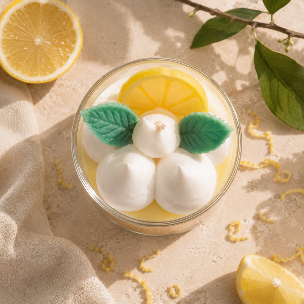 Bougie parfumée artisanale – Citron meringué