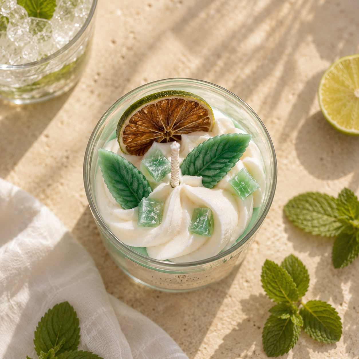 Bougie parfumée artisanale – Mojito